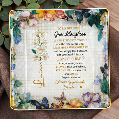 To My Beautiful Granddaughter, Flowers And Butterflies