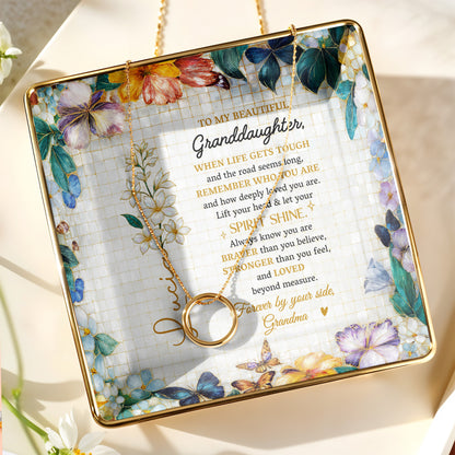 To My Beautiful Granddaughter, Flowers And Butterflies