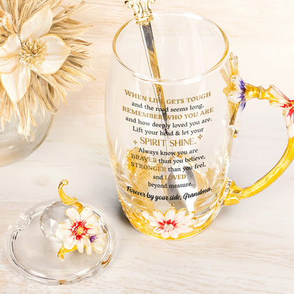 When Life Gets Tough, Remember Who You Are, Flowers and Teacup