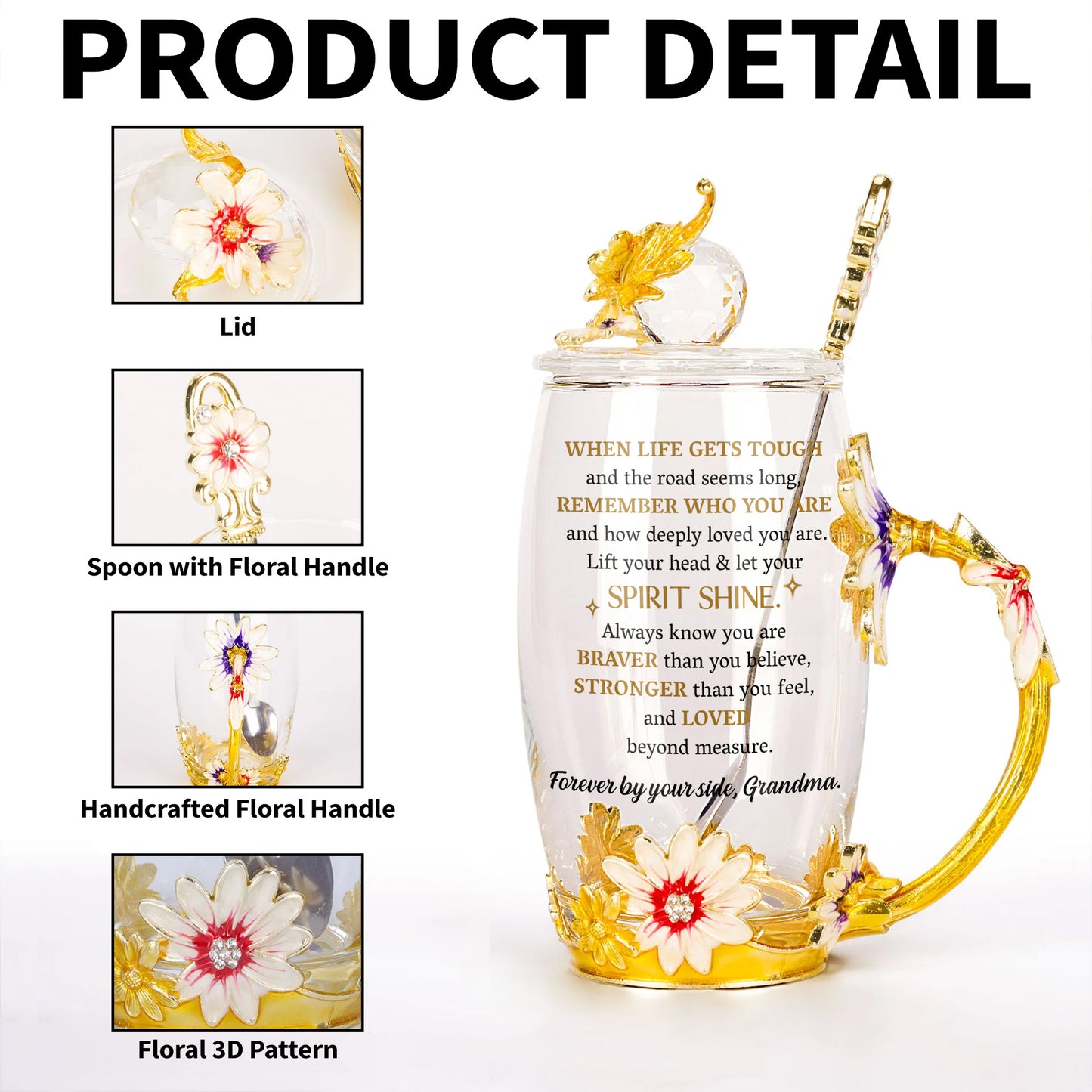 When Life Gets Tough, Remember Who You Are, Flowers and Teacup