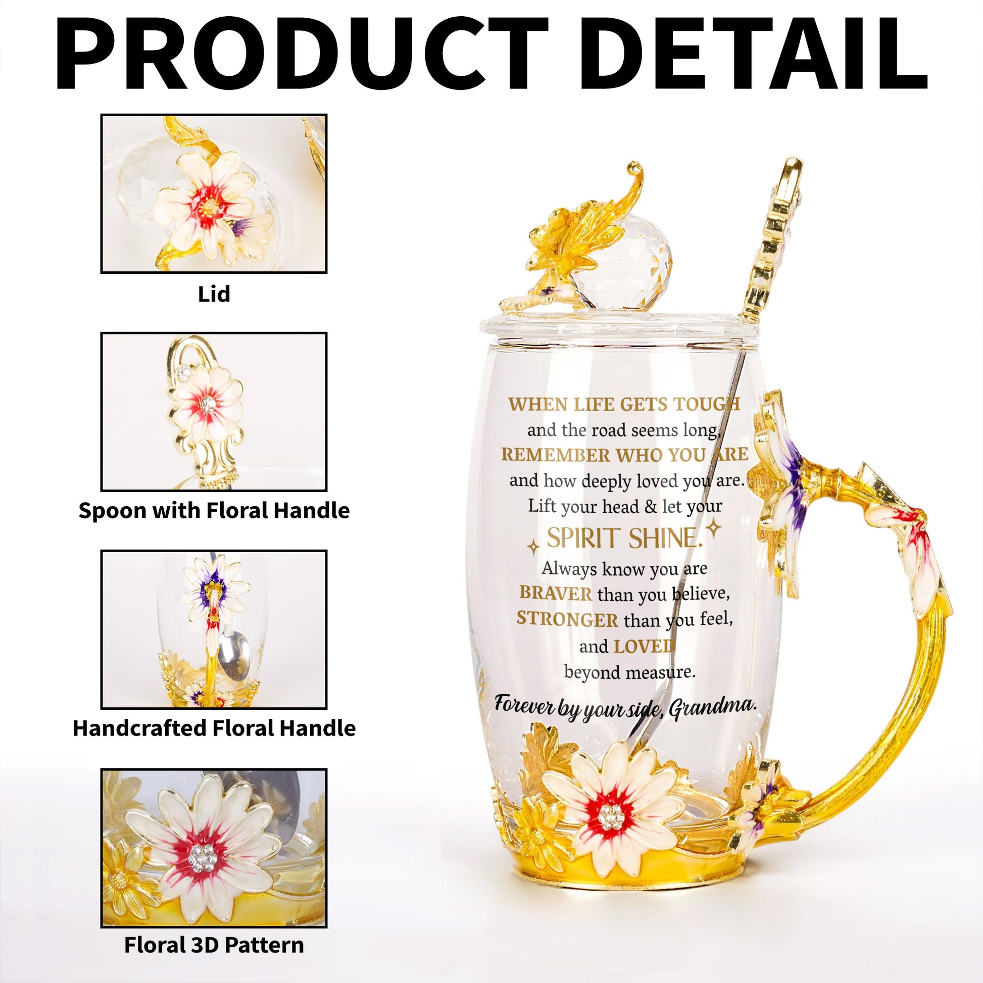 When Life Gets Tough, Remember Who You Are, Flowers and Teacup