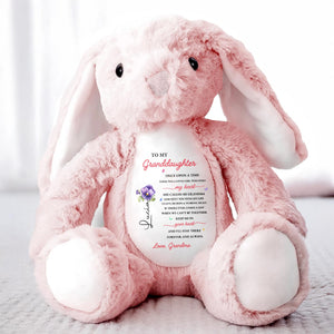 To My Granddaughter, Once Upon A Time, Bunny And Flowers