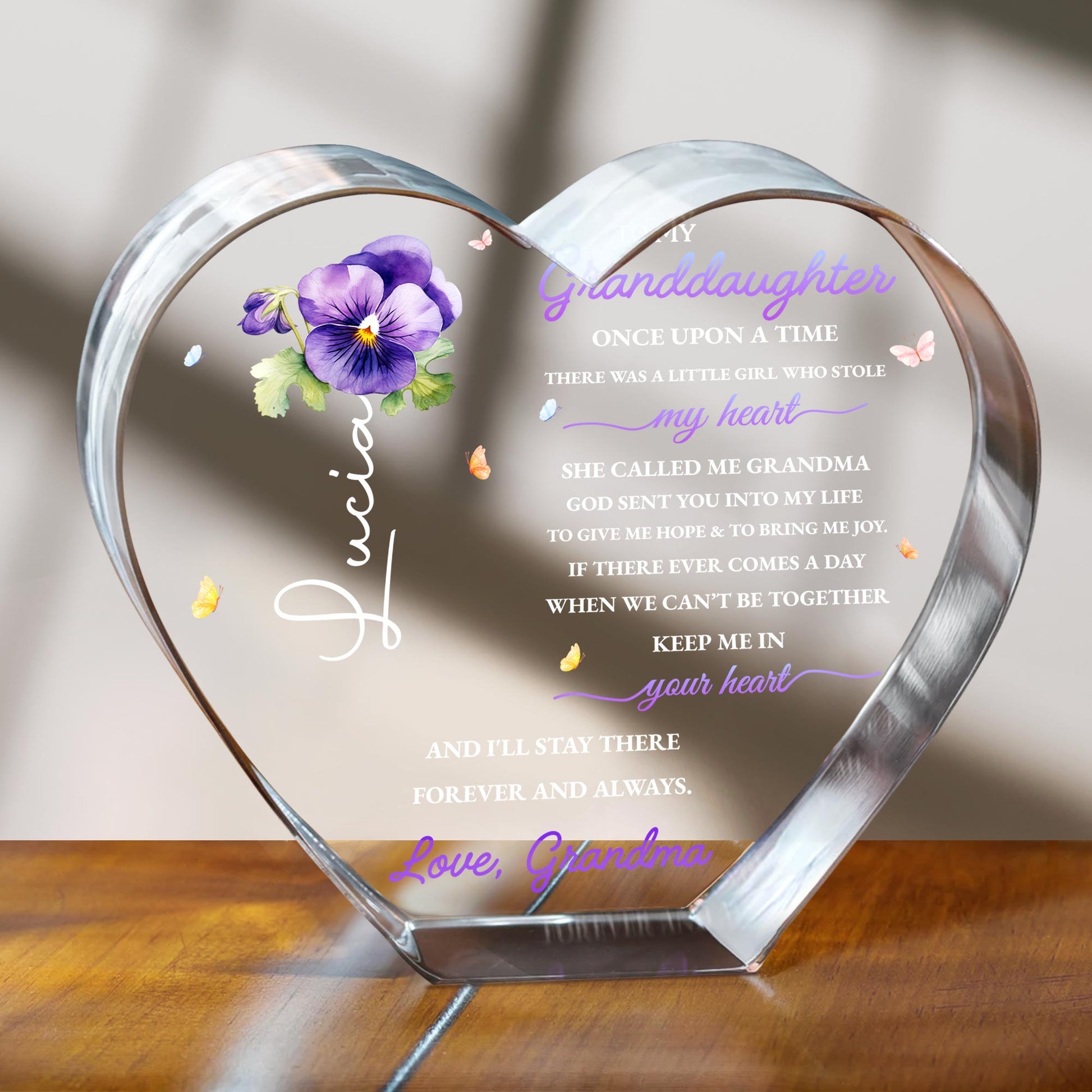 To My Granddaughter, Once Upon A Time, Heart, Flowers