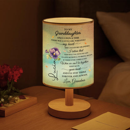 To My Granddaughter, Once Upon A Time, Flowers - Personalized Custom Fabric Lamp - GDT108_FLAMP