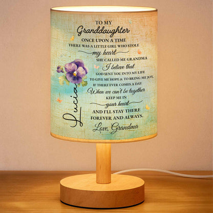 To My Granddaughter, Once Upon A Time, Flowers - Personalized Custom Fabric Lamp - GDT108_FLAMP