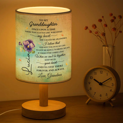 To My Granddaughter, Once Upon A Time, Flowers - Personalized Custom Fabric Lamp - GDT108_FLAMP