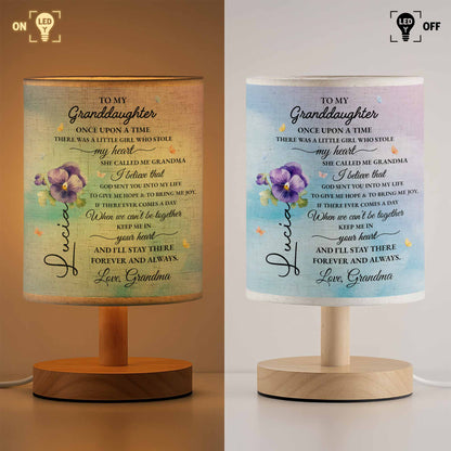 To My Granddaughter, Once Upon A Time, Flowers - Personalized Custom Fabric Lamp - GDT108_FLAMP