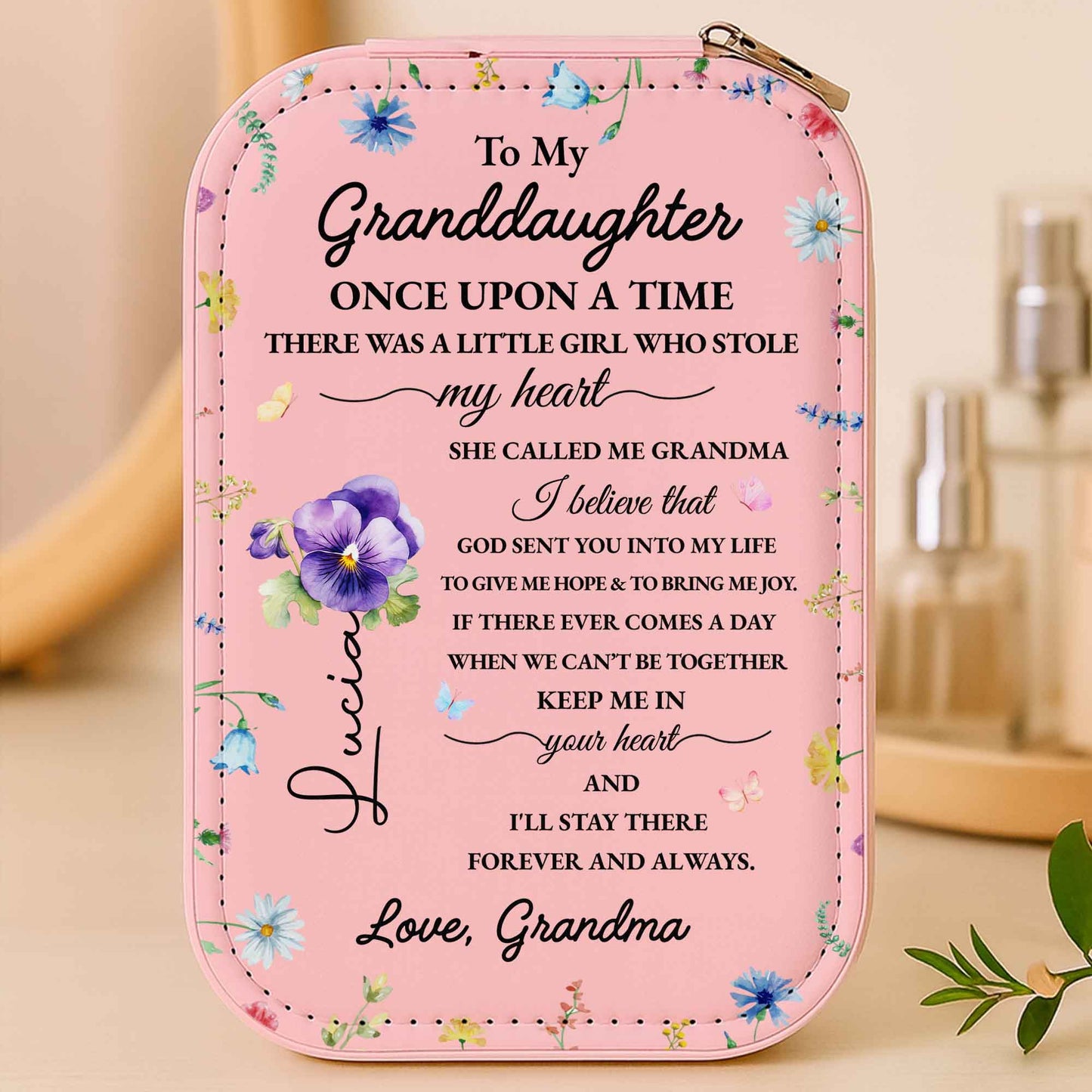 To My Granddaughter, Once Upon A Time, Flowers And Heart