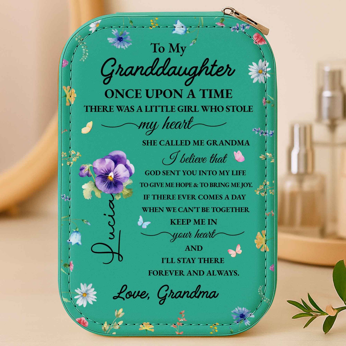 To My Granddaughter, Once Upon A Time, Flowers And Heart