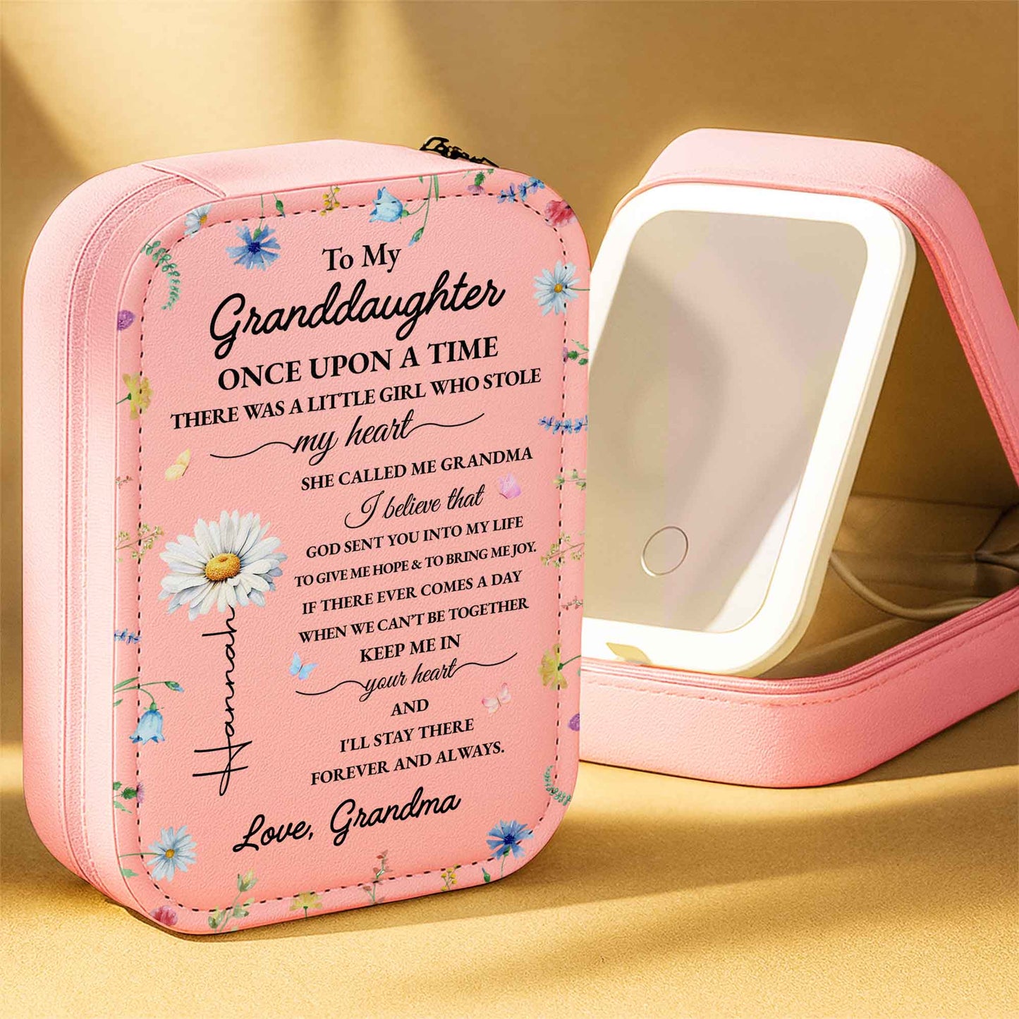 To My Granddaughter, Once Upon A Time, Flowers And Heart