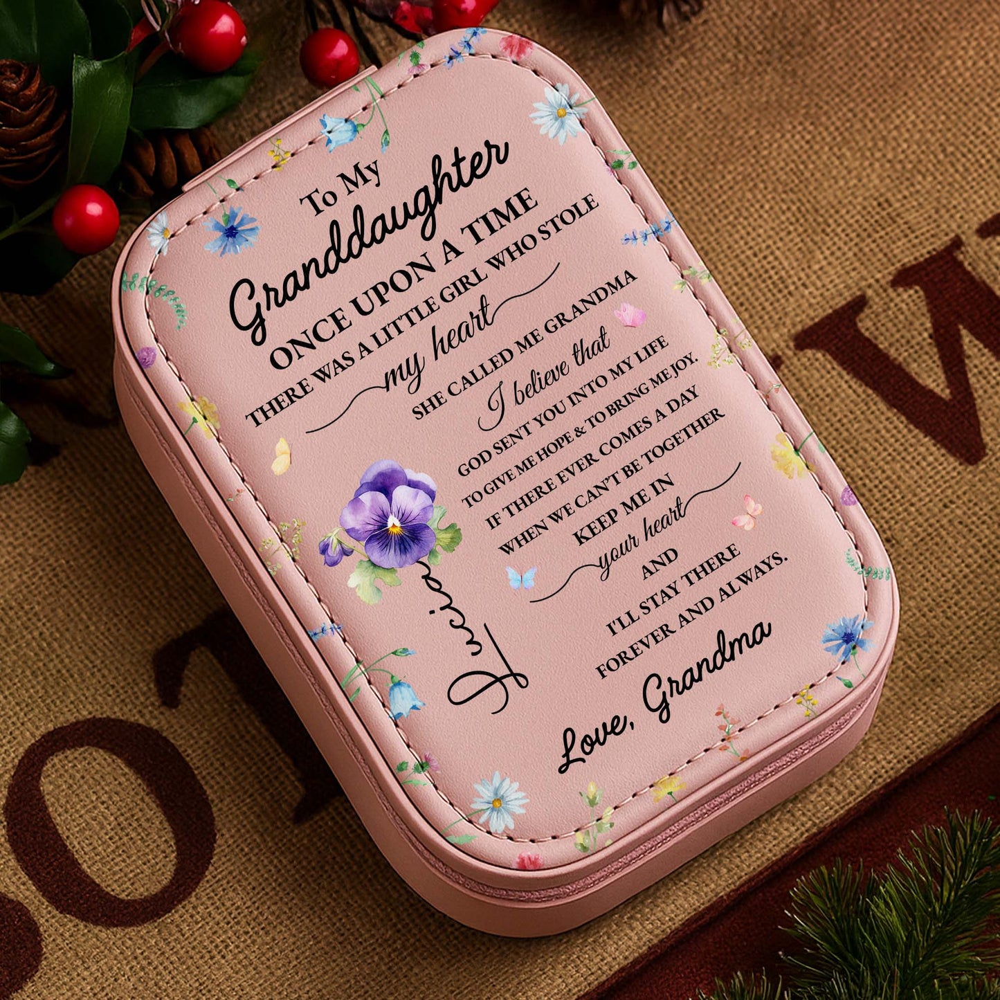 To My Granddaughter, Once Upon A Time, Flowers And Heart