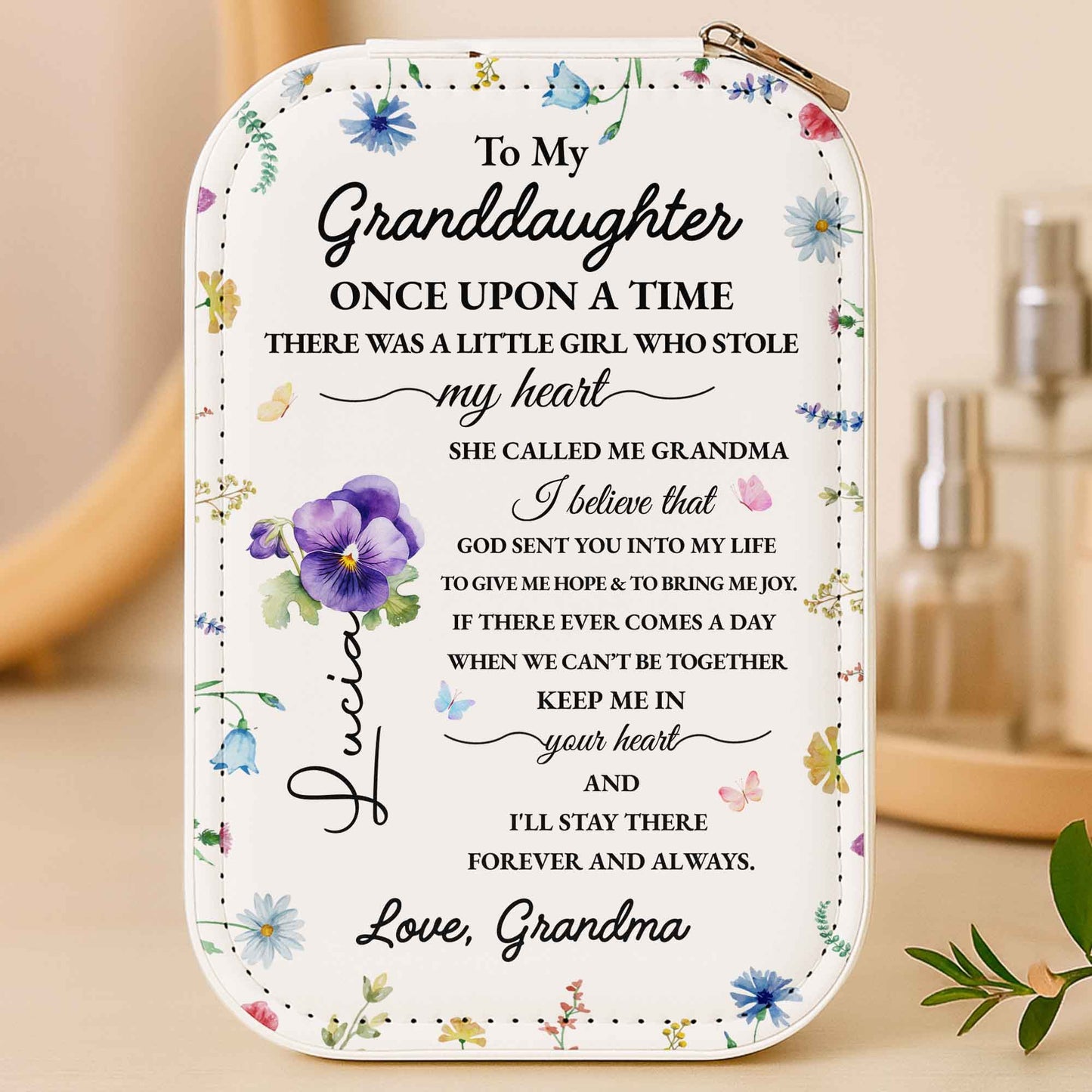 To My Granddaughter, Once Upon A Time, Flowers And Heart