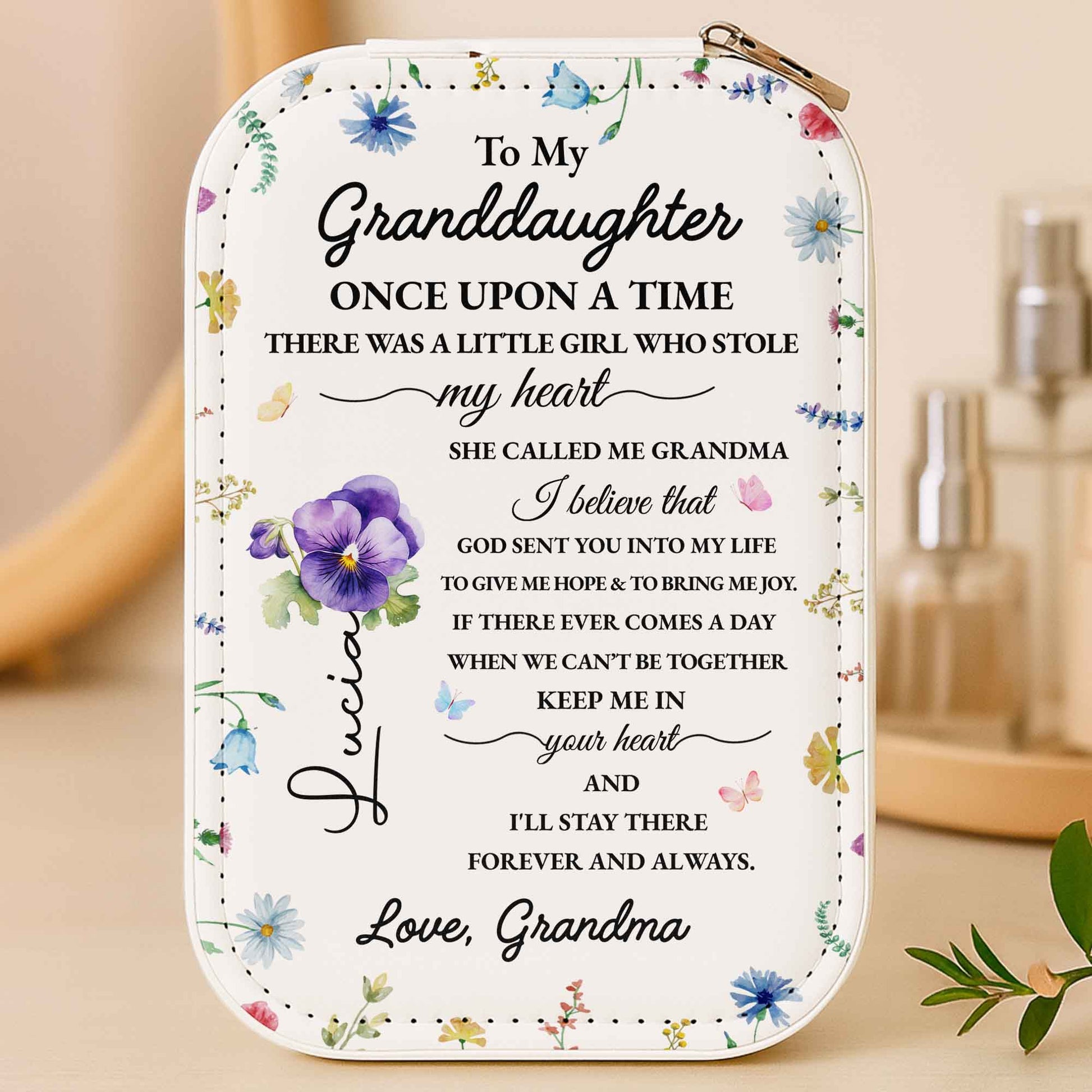 To My Granddaughter, Once Upon A Time, Flowers And Heart