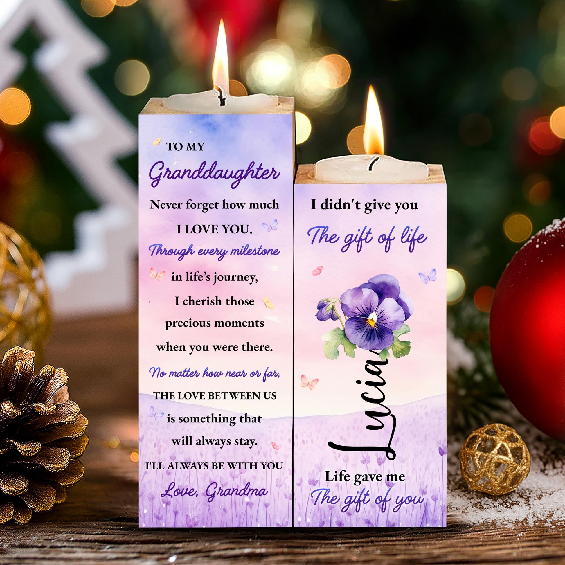 To My Granddaughter, Love Always Stays, Pansy Flowers