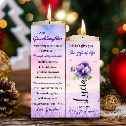 To My Granddaughter, Love Always Stays, Pansy Flowers