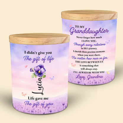 To My Granddaughter Love Always From Grandma With Flowers And Butterflies