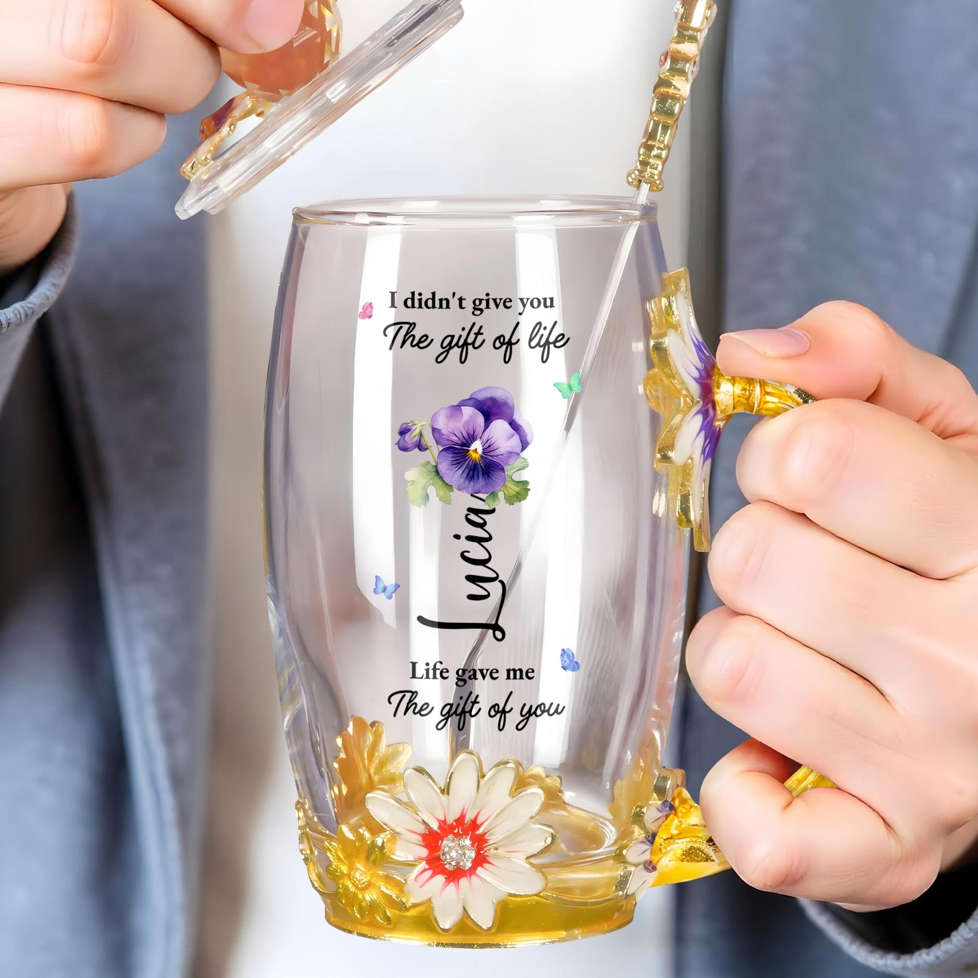 I Didn't Give You The Gift Of Life, Flowers And Butterfly