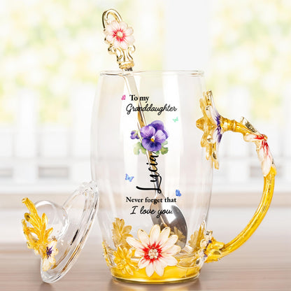 To My Goddaughter, Never Forget That I Love You, Flowers and Butterfly