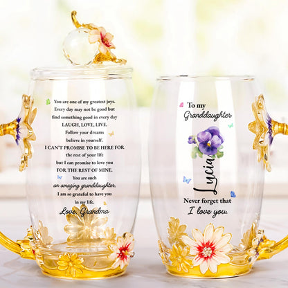 To My Goddaughter, Never Forget That I Love You, Flowers and Butterfly