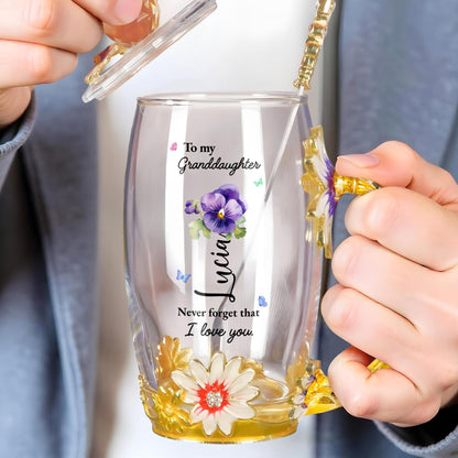 To My Goddaughter, Never Forget That I Love You, Flowers and Butterfly