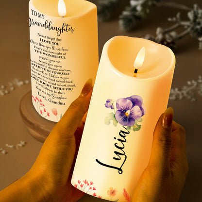 Believe In Yourself Sunshine Custom Floral Candle