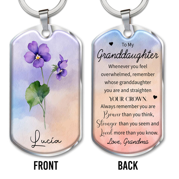 Straighten Your Crown Granddaughter Inspiration Quote With Flowers