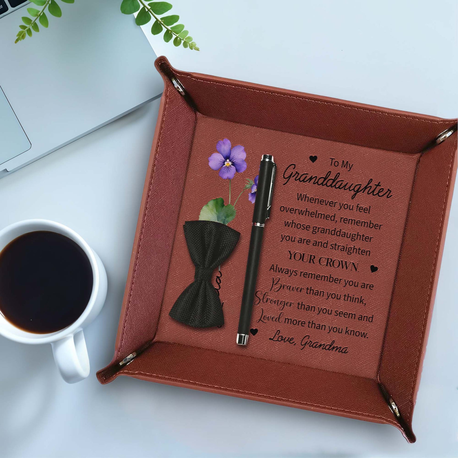 To My Granddaughter, Whenever You Feel Overwhelmed, Remember Whose Granddaughter You Are, Flowers and Crown