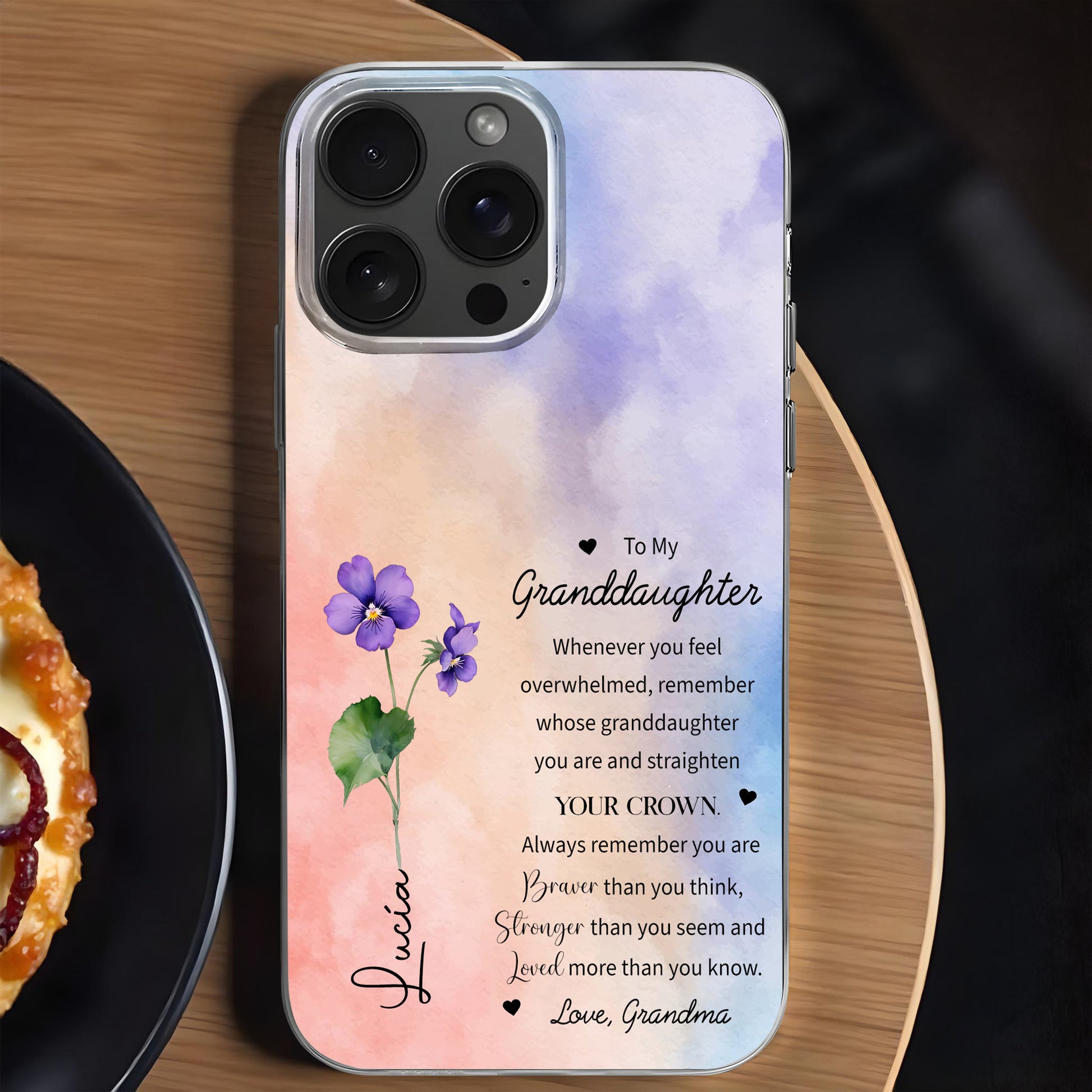 To My Granddaughter, Remember Whose Granddaughter You Are, Violets And Crown