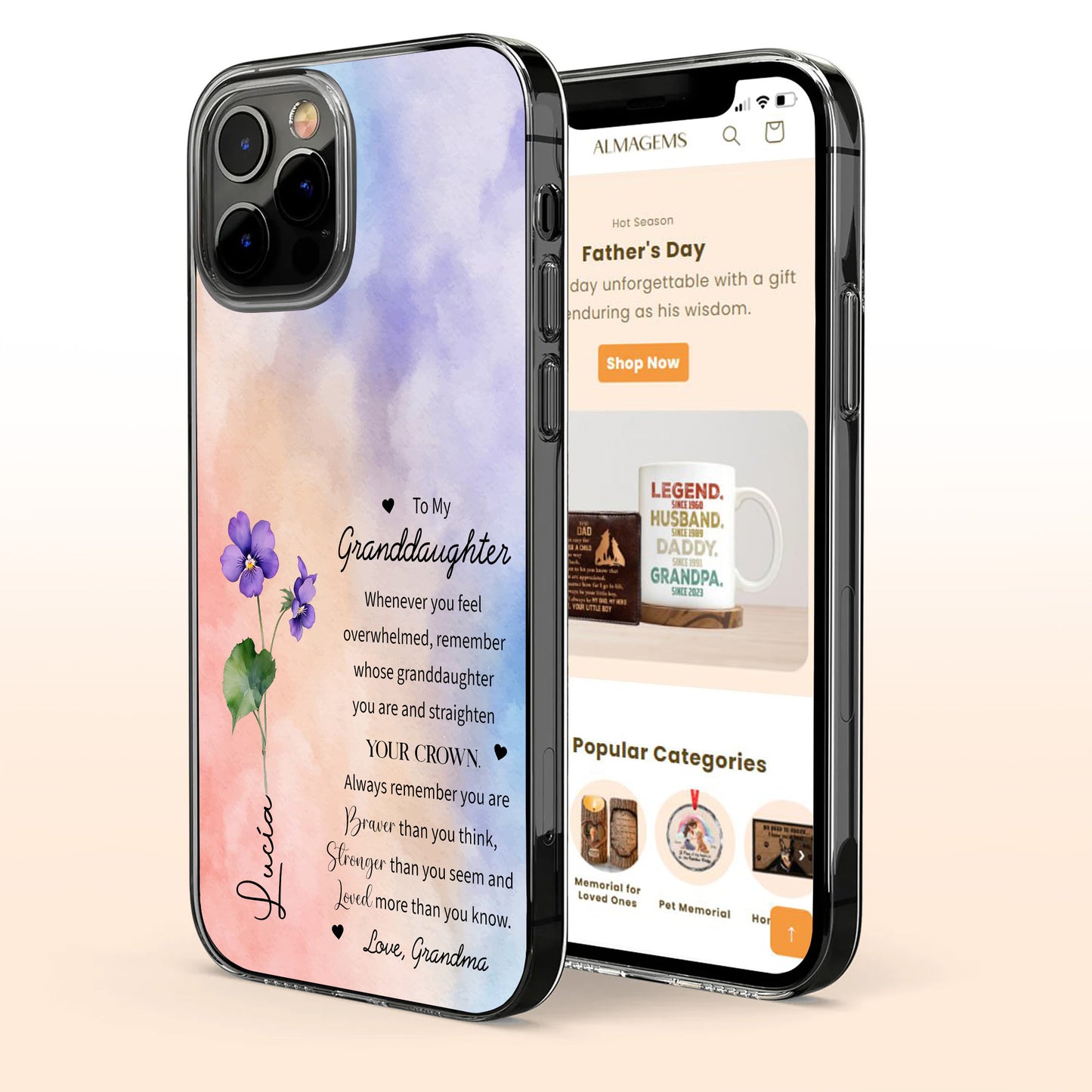 To My Granddaughter, Remember Whose Granddaughter You Are, Violets And Crown