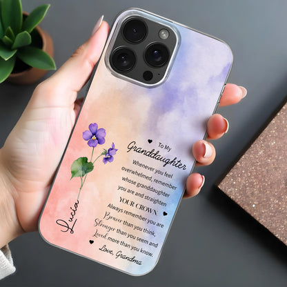 To My Granddaughter, Remember Whose Granddaughter You Are, Violets And Crown