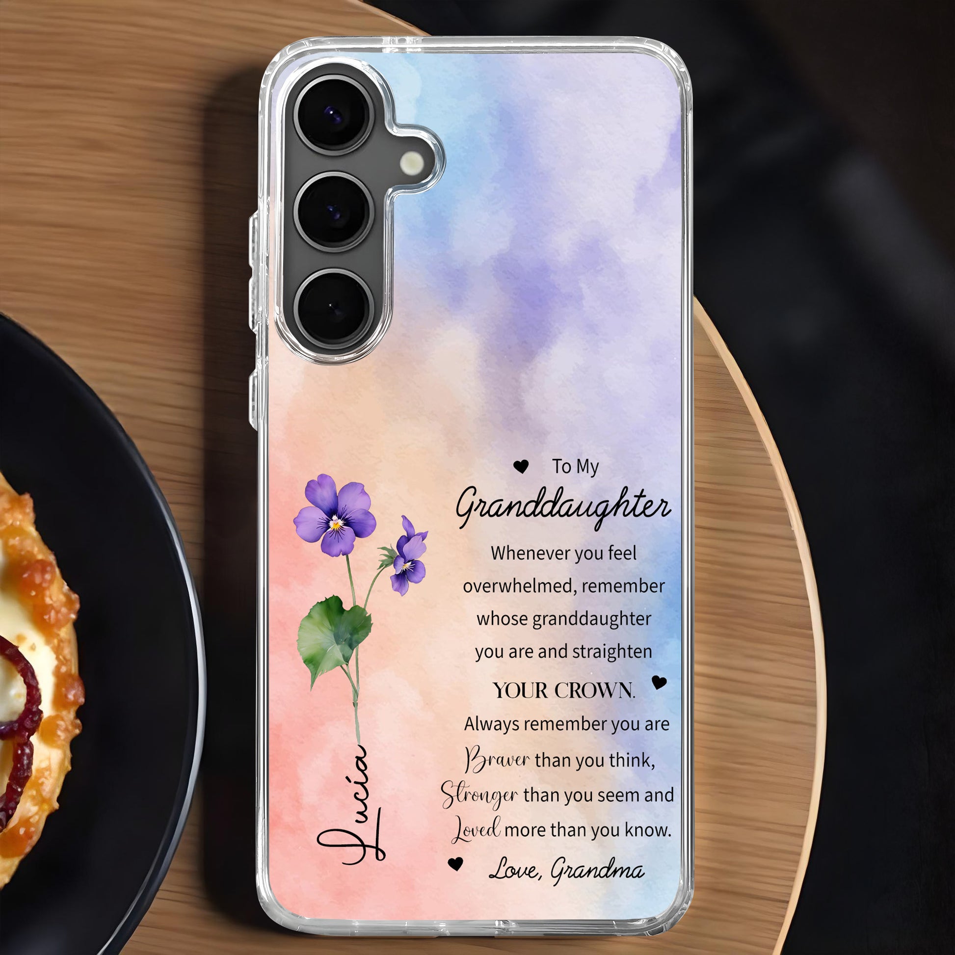 To My Granddaughter, Remember Whose Granddaughter You Are, Violets And Crown