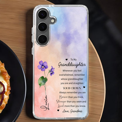 To My Granddaughter, Remember Whose Granddaughter You Are, Violets And Crown