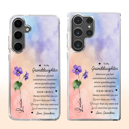 To My Granddaughter, Remember Whose Granddaughter You Are, Violets And Crown