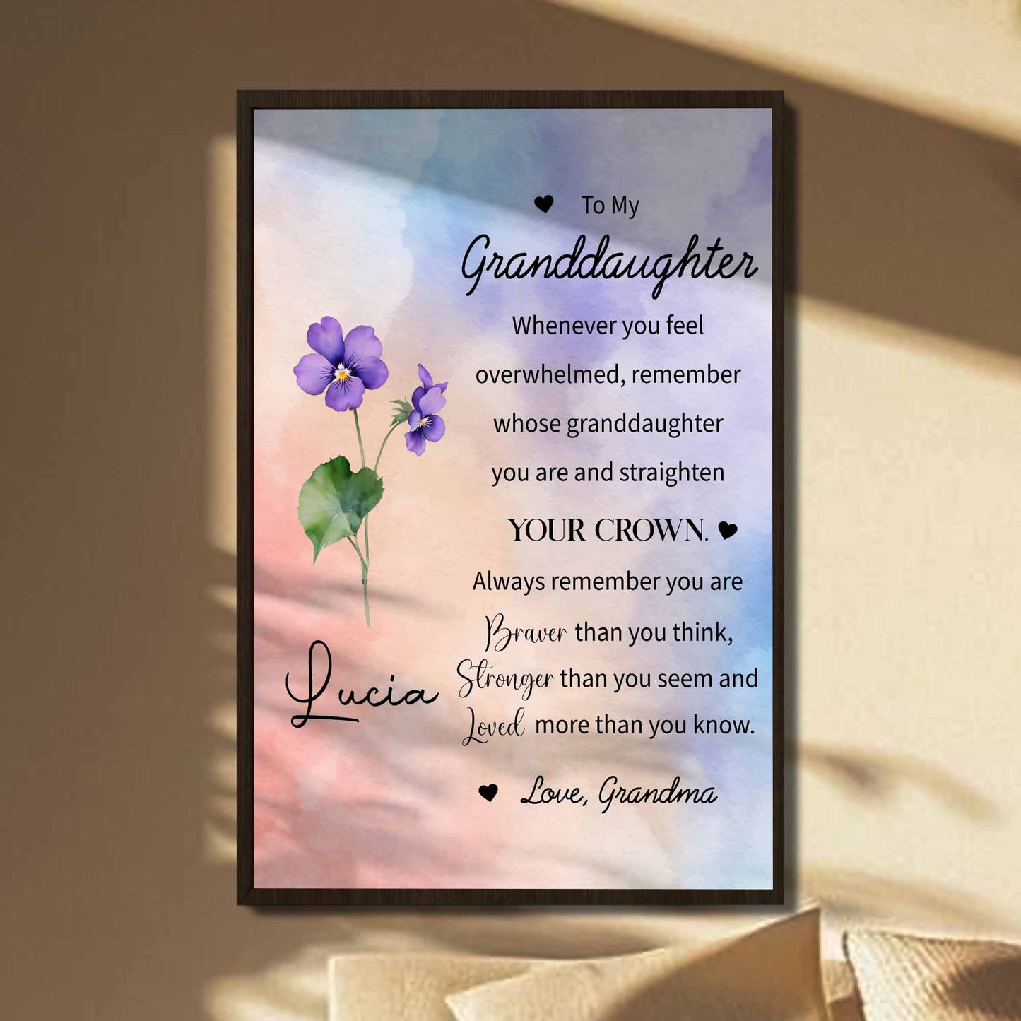 To My Granddaughter, Always Remember You Are Braver