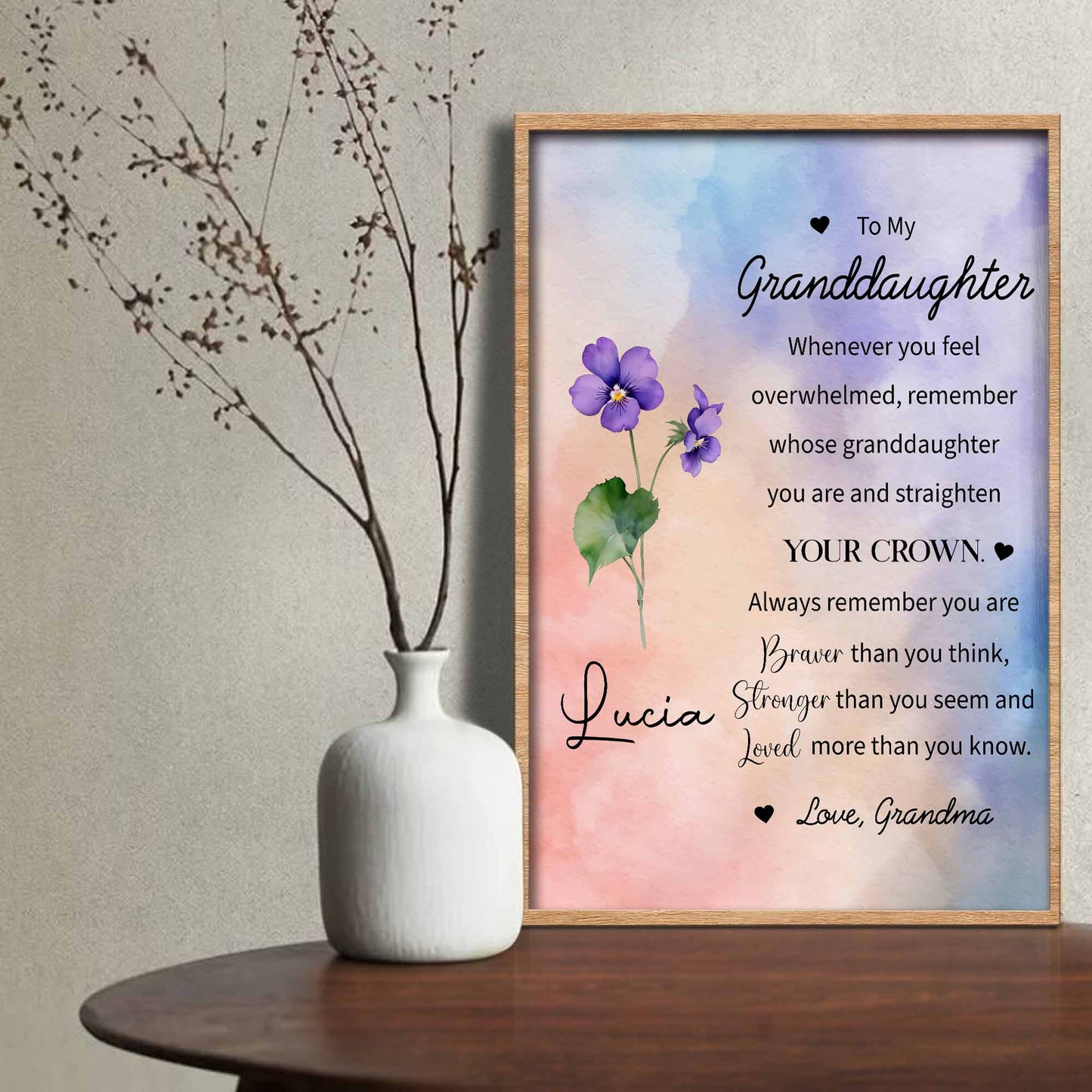 To My Granddaughter, Always Remember You Are Braver