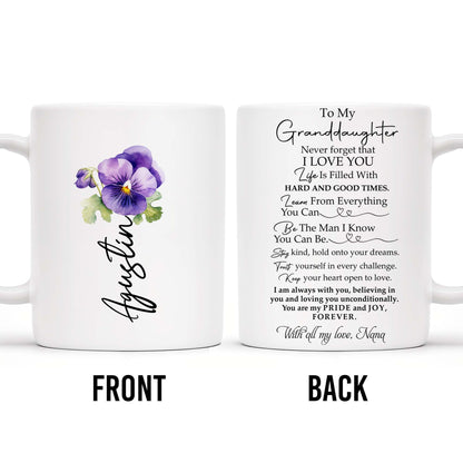 To My Granddaughter, Learn and Love, Pansy Flowers