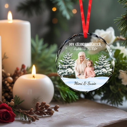 Family Love and Warm Winter Trees Personalized Ornament