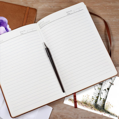 Pansy Flower Heartfelt Message Journal For Granddaughter - Personalized Custom Leather Journal - GDT182_JRNL