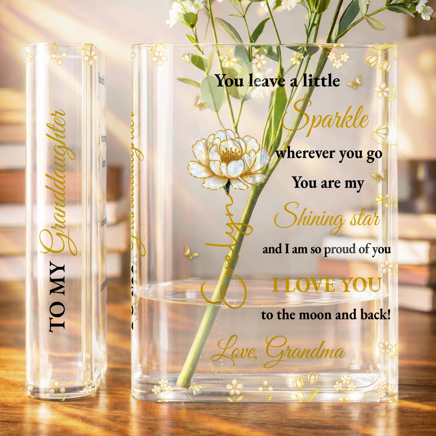 You Leave A Little Sparkle Wherever You Go, Flowers and Stars