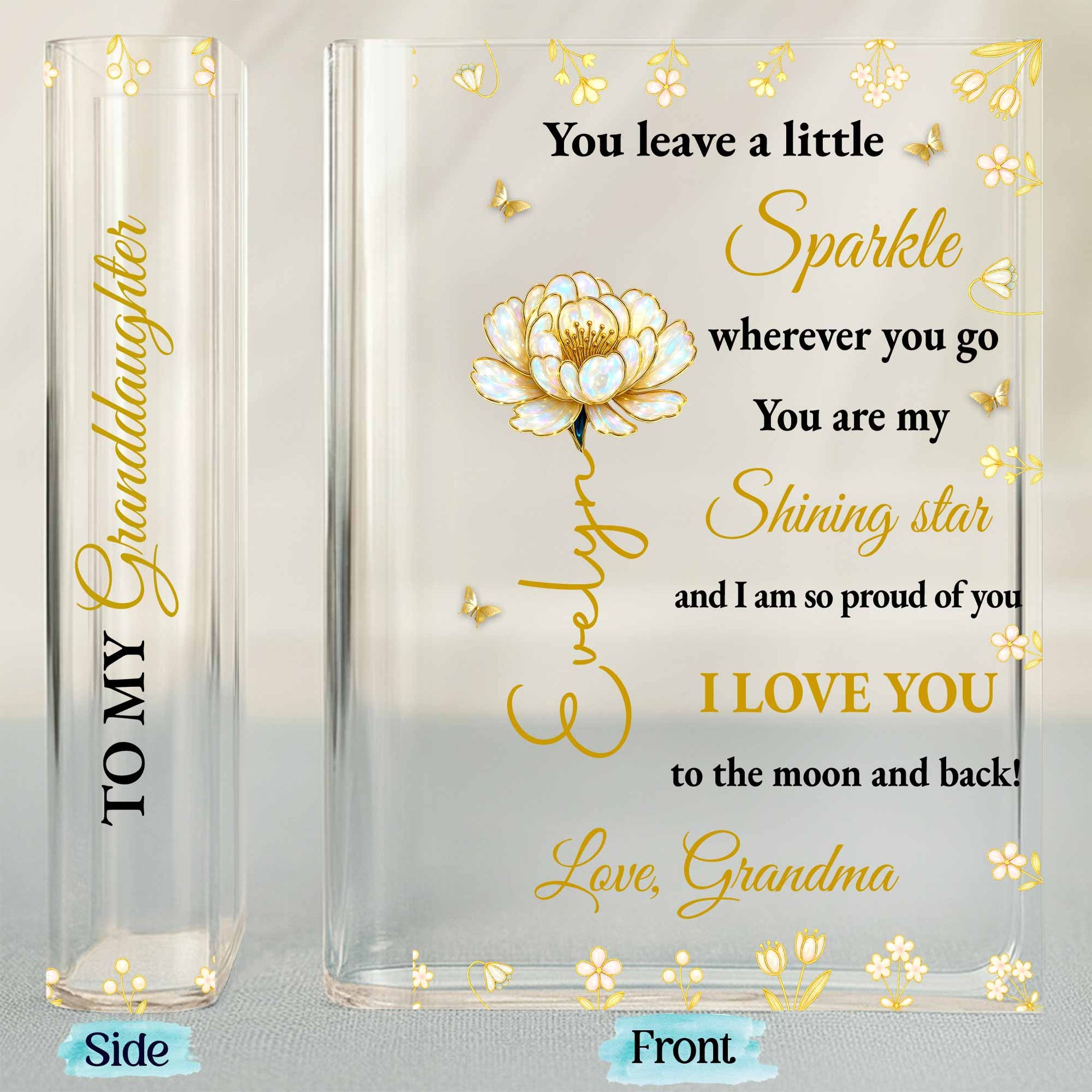 You Leave A Little Sparkle Wherever You Go, Flowers and Stars