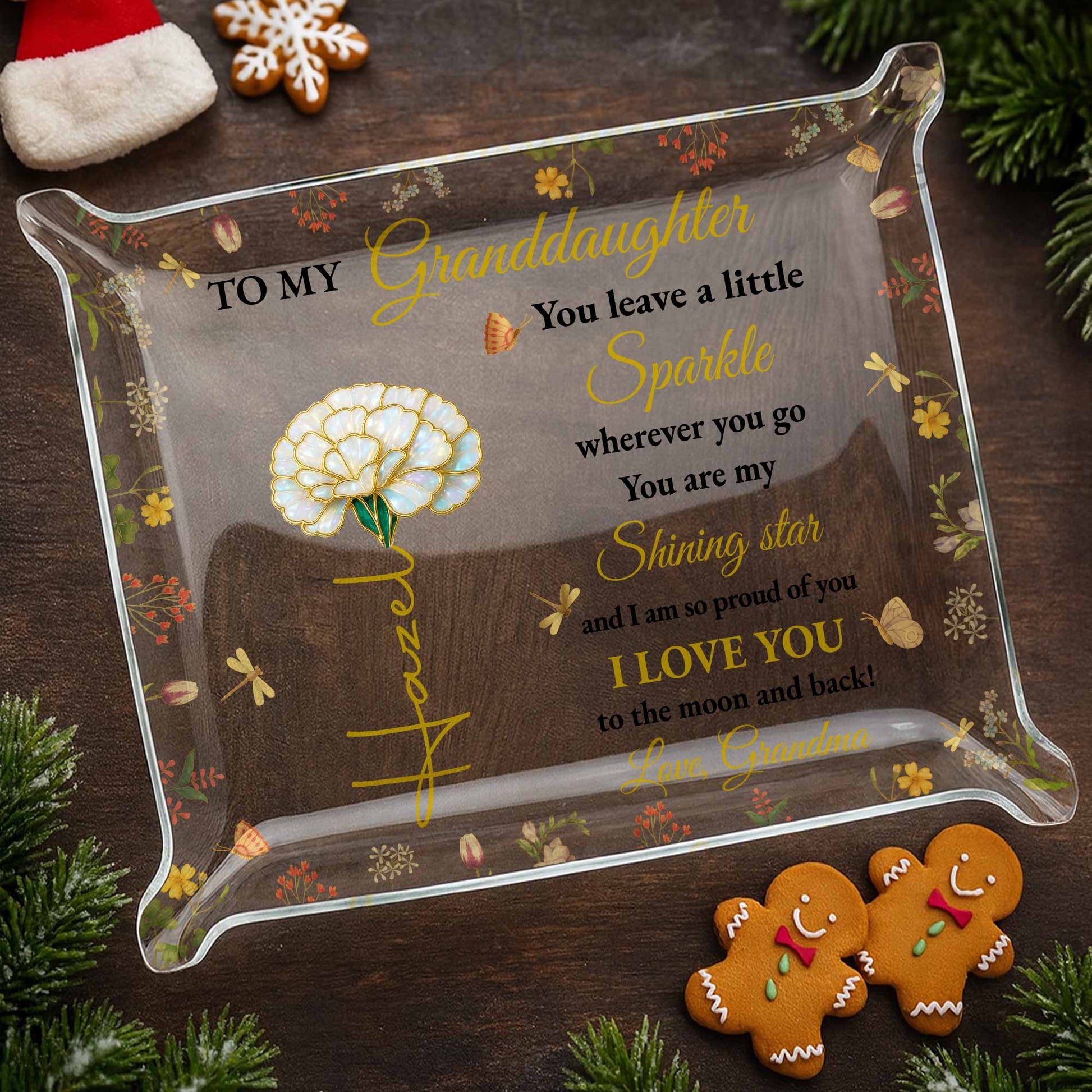 To My Granddaughter, You Leave A Little Sparkle, Flowers And Stars