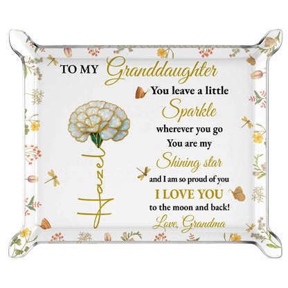 To My Granddaughter, You Leave A Little Sparkle, Flowers And Stars