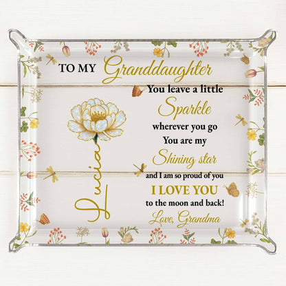 To My Granddaughter, You Leave A Little Sparkle, Flowers And Stars