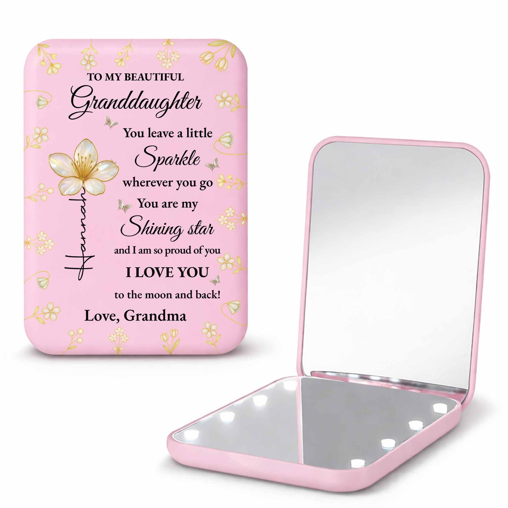 To My Beautiful Granddaughter Sparkle Wherever You Go Shining Star Flower