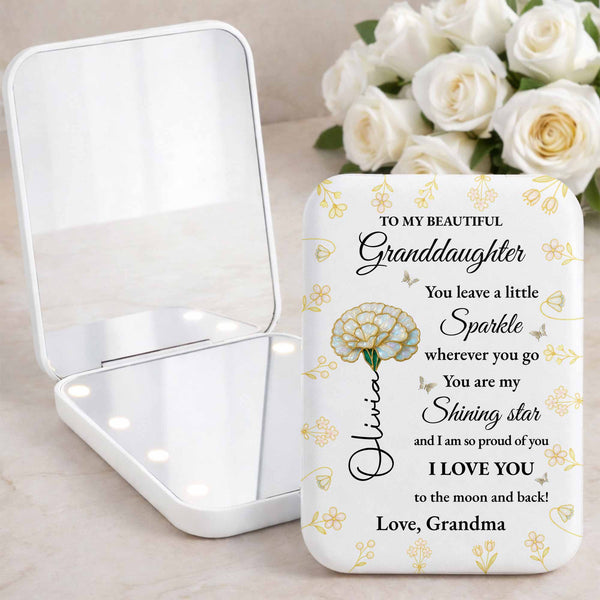 To My Beautiful Granddaughter Sparkle Wherever You Go Shining Star Flower