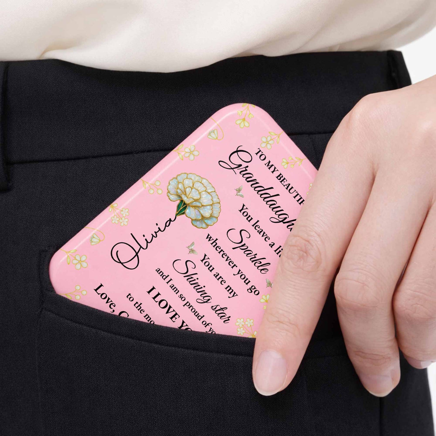 To My Beautiful Granddaughter Sparkle Wherever You Go Shining Star Flower