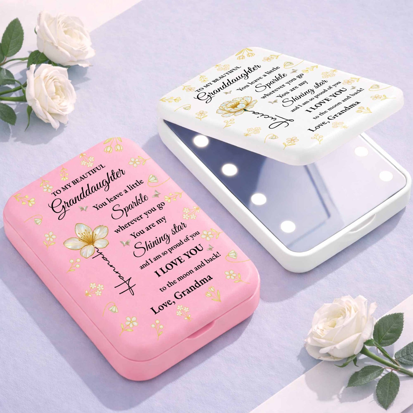 To My Beautiful Granddaughter Sparkle Wherever You Go Shining Star Flower