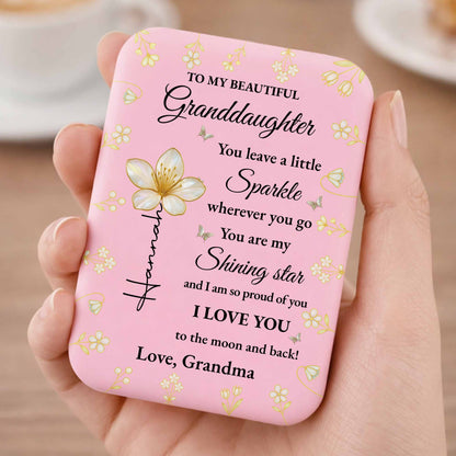 To My Beautiful Granddaughter Sparkle Wherever You Go Shining Star Flower