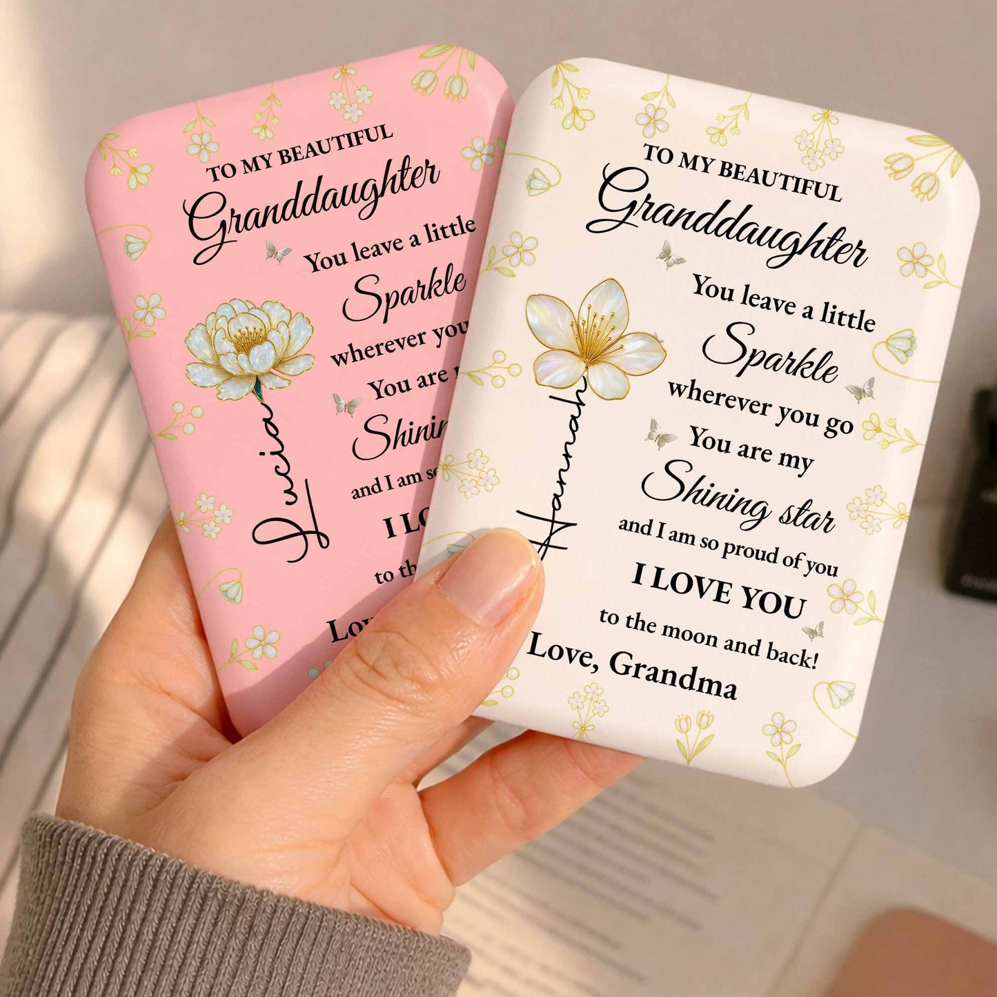 To My Beautiful Granddaughter Sparkle Wherever You Go Shining Star Flower