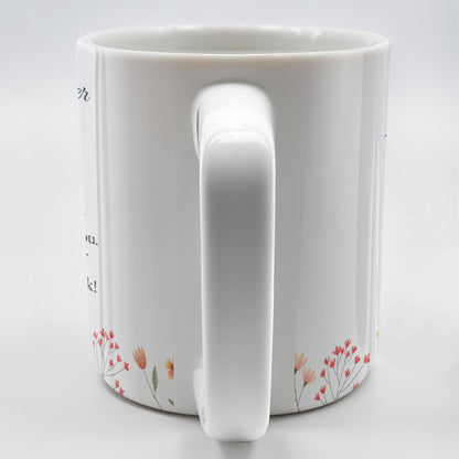 Petite-fille, tu es mon étoile brillante ; message d'amour avec fleurs de pensées - Tasse à café personnalisée - GDT187_MG